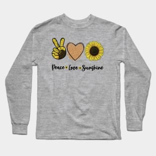 Peace Love Sunshine Sunflower Long Sleeve T-Shirt